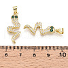 Brass Micro Pave Cubic Zirconia Pendants KK-T070-63G-3