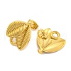 Ion Plating(IP) 304 Stainless Steel Studs Earring Findings EJEW-H013-17G-2