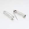 Iron Brooch Pin Back Safety Catch Bar Pins with 2 Holes IFIN-A171-04D-2