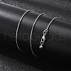 1mm Rack Plating Brass Box Chain Adjustable Slider Necklaces for Women Men MAK-L044-01P-2