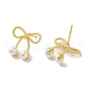 Rack Plating Brass Studs Earrings EJEW-R162-31G-2