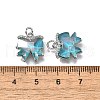 Brass Micro Pave Cubic Zirconia Charms KK-Q043-02P-01-3