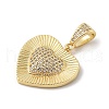 Brass Micro Pave Cubic Zirconia Pendants KK-U047-12G-2