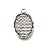 Tibetan Style Oval Alloy Pendant Cabochon Settings PALLOY-D291-39AS-1