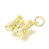 Brass Micro Pave Cubic Zirconia Pendants KK-V007-37G-2