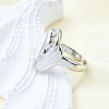 Brass Cuff Rings for Women RJEW-G347-16P-3