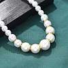 ABS Imitation Pearl Round Graduated Beaded Necklaces for Women NJEW-B125-01G-2