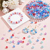 ARRICRAFT 500Pcs 5 Colors Transparent Acrylic European Beads TACR-AR0001-21-4