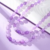 Natural Dyed Malaysia Jade Tumble Stone Nuggets Beaded Long Necklaces for Women NJEW-F340-A03-1