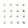 80Pcs 8 Colors Christmas Opaque Glass Beads EGLA-YW0001-04-2