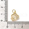 Rack Plating Brass Micro Pave Cubic Zirconia Pendants KK-H508-28G-12-3