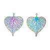 Ion Plating(IP) 304 Stainless Steel Filigree Pendants STAS-S118-081-2