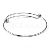 Tarnish Resistant Adjustable 316 Surgical Stainless Steel Expandable Bangle Making MAK-M188-02-2