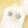 Brass Stud Earrings EJEW-R016-26P-04-2