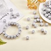 108 Pcs White Cube Silicone Beads Letter Number Square Dice Alphabet Beads with 2mm Hole Spacer Loose Letter Beads for Bracelet Necklace Jewelry Making JX438E-1