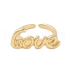 Bass LOVE Open Cuff Rings for Women RJEW-U012-01G-2