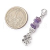 Alloy Clover Pendant Decorations HJEW-JM02951-3