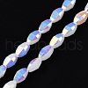 Electroplate Glass Beads Strands GLAA-Q101-03A-AB07-2