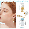Beebeecraft 14Pcs Brass Clip-on Earring Findings KK-BBC0012-41-2