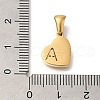 26Pcs Letter A~Z 304 Stainless Steel Heart Pendants with Crystal Rhinestone STAS-Z103-01G-M-4