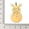 Christmas Theme 304 Stainless Steel Pendants STAS-Q005-01G-02-3