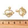 Brass Micro Pave Cubic Zirconia Pendants KK-R229-11G-C-3