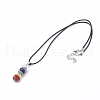 Natural & Synthetic Mixed Stone Pendant Necklaces G-Q989-002-2