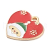 Christmas Alloy Enamel Pendants ENAM-K074-01G-15-2