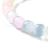 Dyed Natural Selenite Round Beaded Stretch Bracelets for Women BJEW-G731-01B-6