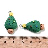 Christmas Theme Opaque Resin Pendants RESI-N039-99-3