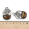Natural Tiger Eye Bag Pendants G-Q163-06AS-06-3