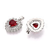 Brass Micro Pave Cubic Zirconia Pendants KK-T074-74P-2