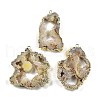 Dyed Nuggets Natural Druzy Geode Agate Big Pendants G-M287-09-1