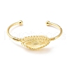 Natural Lemon Quartz Horse Eye Wrapped Cuff Bangle G-D458-02G-02-RS-2