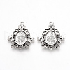 Tibetan Style Alloy Pendant Cabochon Settings TIBE-Q073-71AS-1