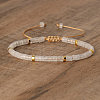 Natural Quartz Crystal Beaded Braided Bracelets QH4784-14-1