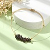 Natural Garnet Chips Braided Bead Bracelets BJEW-JB09851-01-2