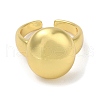 Round Rack Plating Brass Cuff Finger Rings for Women RJEW-C114-02G-2