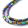 Electroplate Transparent Glass Beads Strands EGLA-H106-01A-FP01-3