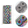 Gorgecraft 4~4.5M Ethnic Style Polyester Lace Trim with Colorful Paillette OCOR-GF0002-39A-6