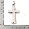 316 Surgical Stainless Steel Pendants STAS-Z073-72AS-01-3