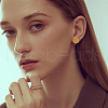 FIBLOOM 8Pcs 4 Colors 304 Stainless Steel Vortex Cuff Earrings EJEW-FI0001-60-6