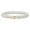 Polymer Clay Heishi Surfer Stretch Bracelet with 304 Stainless Steel Beaded BJEW-SW00113-01-1