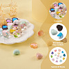 Craftdady 60Pcs 15 Style Transparent and Opaque Resin Cabochons CRES-CD0001-06-13