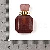 Natural Strawberry Quartz Perfume Bottle Pendants G-P554-G05-3