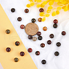 ARRICRAFT Natural Polychrome Jasper/Picasso Stone/Picasso Jasper Round Bead Strands G-AR0001-45-3