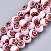 Round Millefiori Glass Beads Strands LK-P001-39-1