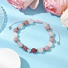 Gemstone Braided Bead Bracelets for Women Girl BJEW-JB11141-03-2