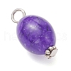 Crackle Opaque Acrylic Pendants PALLOY-JF03931-01-4