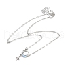 Star & Moom Alloy Pendant Necklaces NJEW-L121-02P-2
